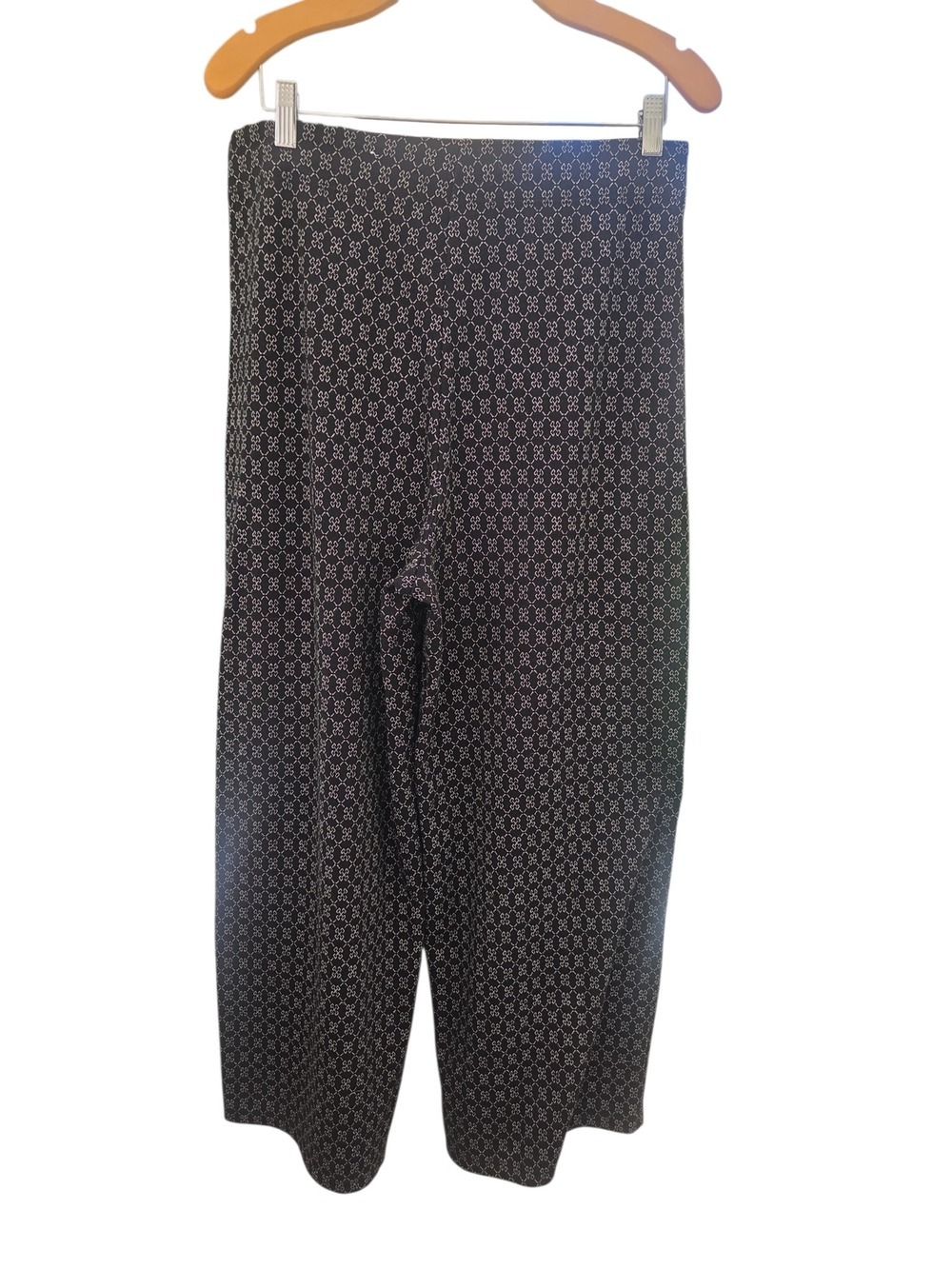 Max Studio Black White Geometric Wide Leg Pants